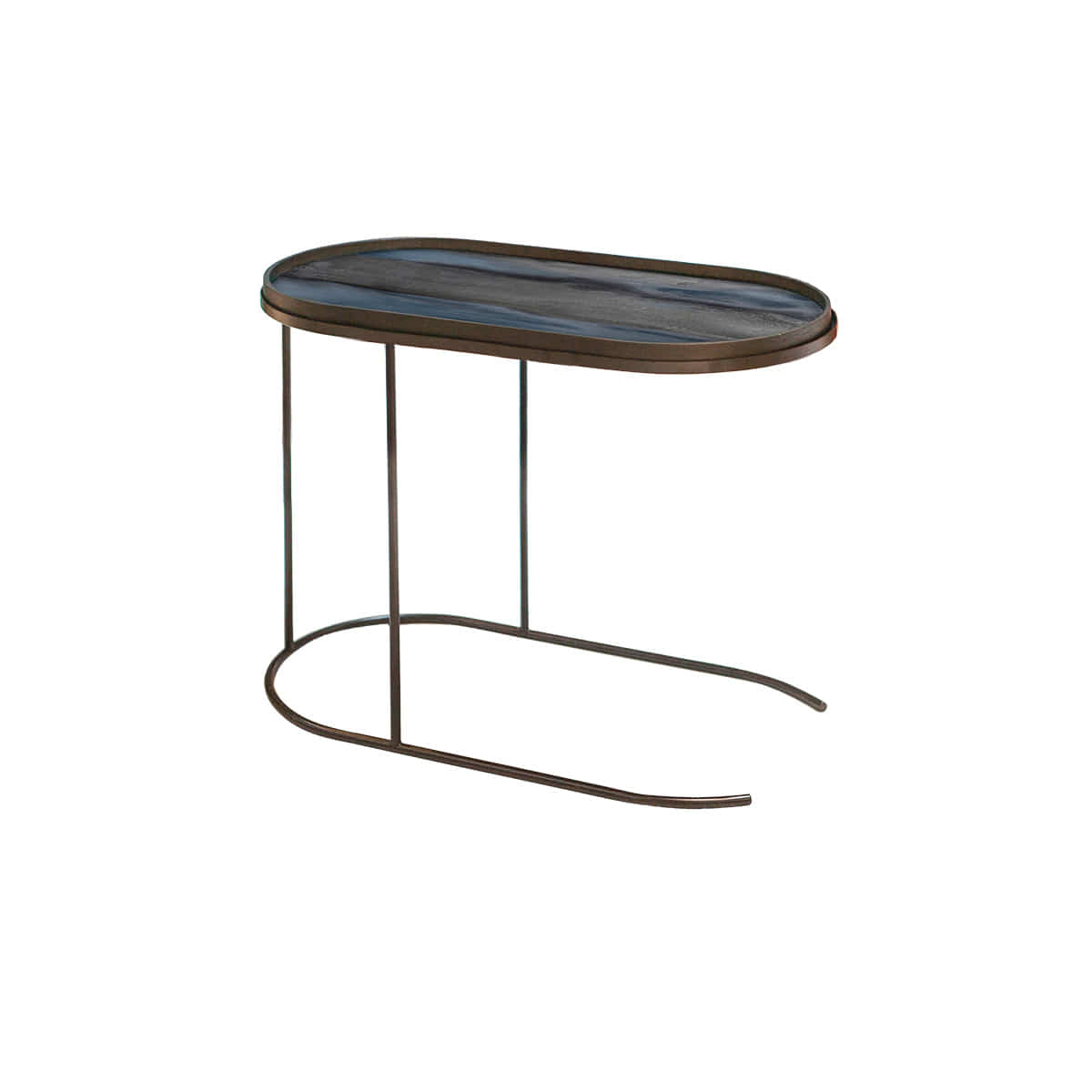 ETHNICRAFT Oval Tray Table 타원 트레이 테이블 (우드&amp;글라스)TRAY BY ETHNICRAFT,BELGIUM
